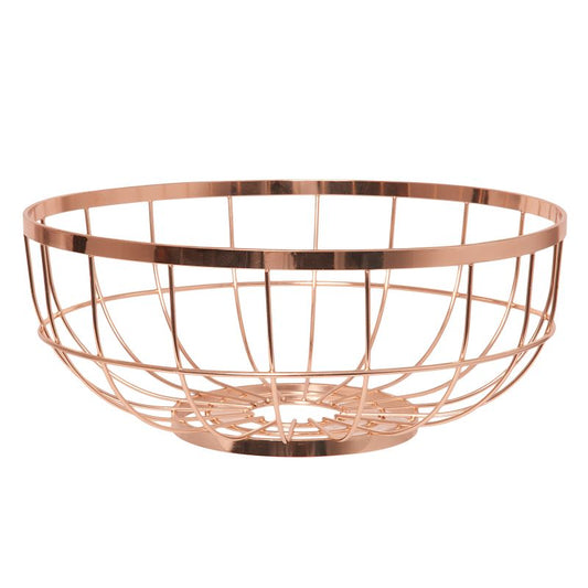 Presenttime Fruit Basket Open Grid Metal copper