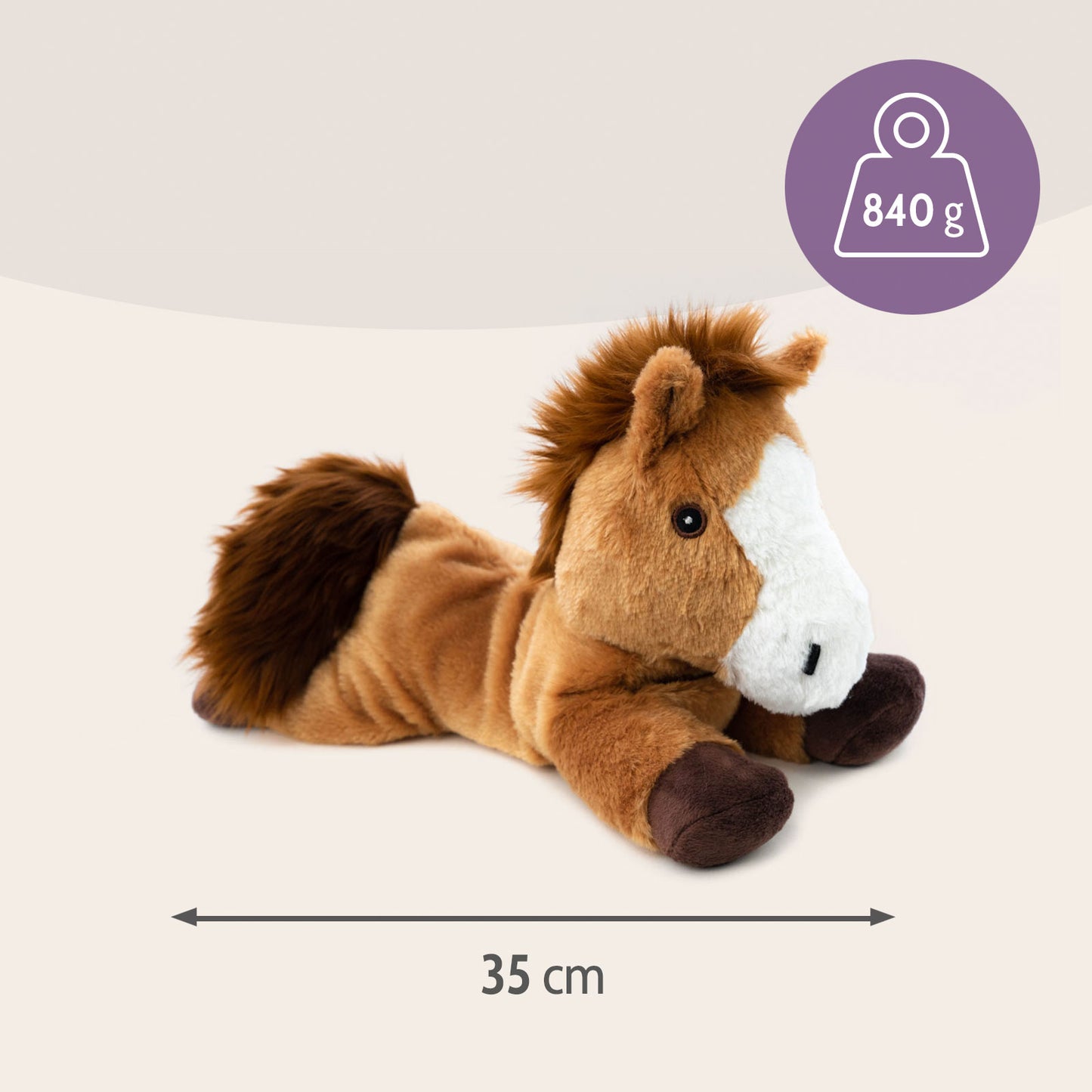 Habibi Plush Classic Wärmetier Pony Kuscheltier Wärmekissen Wärmflasche