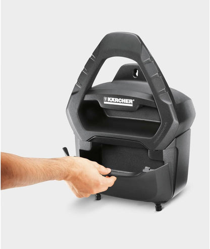Kärcher hose holder with plastic box, black