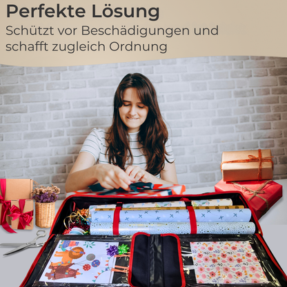 Aufbewahrungstasche Geschenkpapier 90 cm schwarz, Aufbewahrungsbox wasserabweisend, staubdicht
