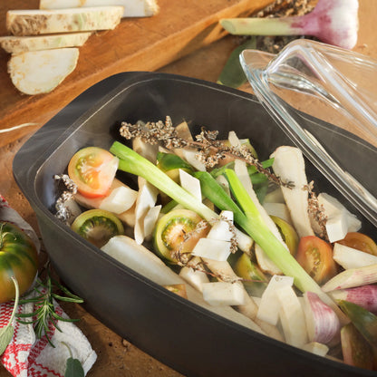 Berndes Bräter Aluguss mit Glasdeckel 32 x 21 cm