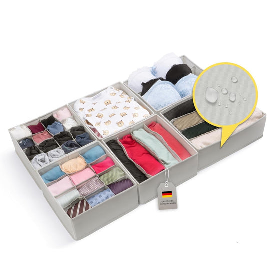 Homendo (Neddermeyer) Schubladen Organizer 6tlg. grau für Ikea Pax 100