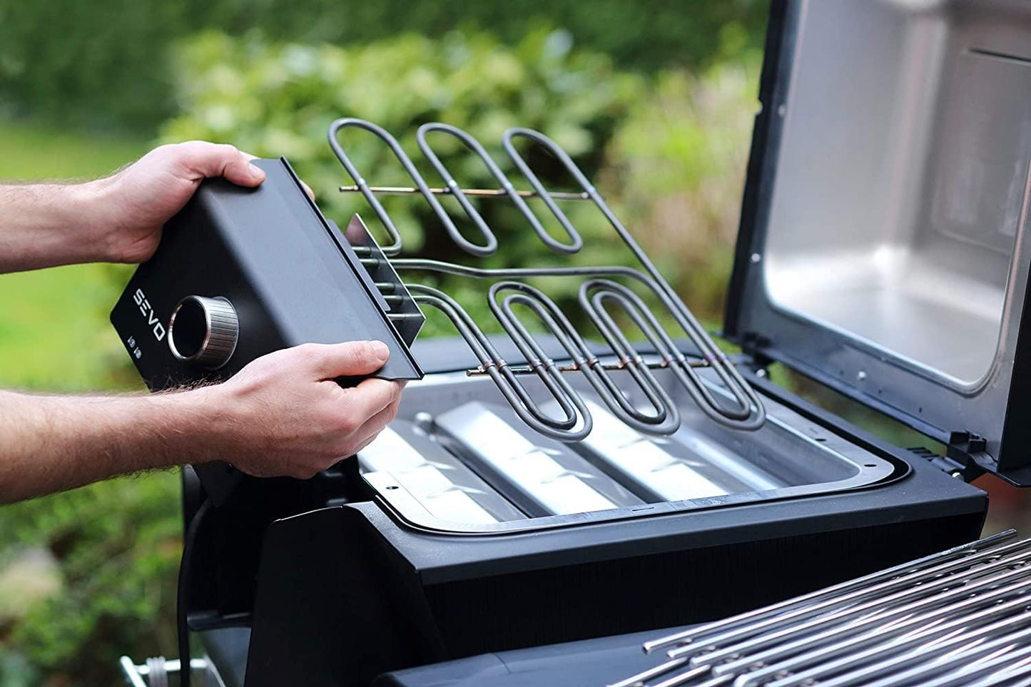 Severin Elektrogrill SEVO GT PG 8106 3000 W bis 500°C BBQ OLED Kernthermometer