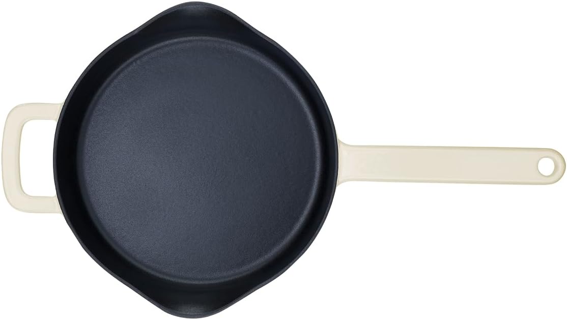Fissler Pfanne 26cm Elfenbeinweiß emalliert antihaftend hoher Rand für Induktion