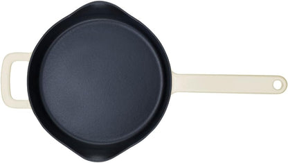 Fissler Pfanne 26cm Elfenbeinweiß emalliert antihaftend hoher Rand für Induktion