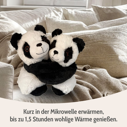 Habibi Plush Premium Wärmetier Hugys Panda Mama+Kind herausnehmbares Kissen