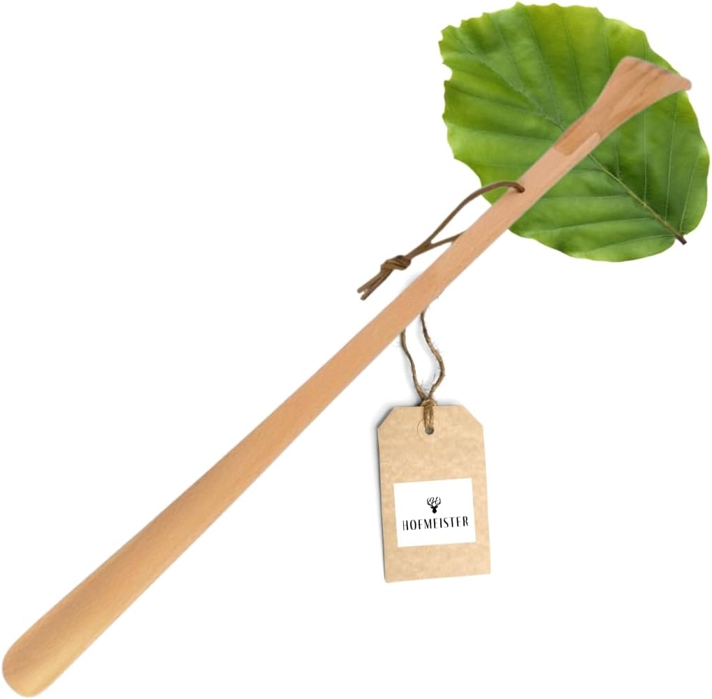 Hofmeister Schuhlöffel 58 cm Rückenkratzer Buche lang Schuhanzieher robust