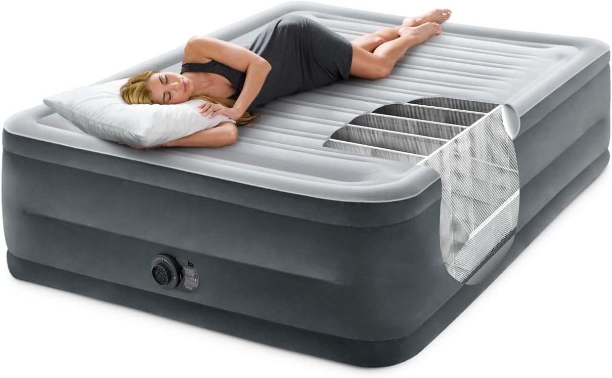 Intex Queen Comfort-Plüsch Luftbett Fiber-Tech RP 152x203x56cm, B-Ware