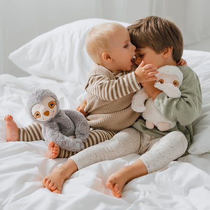 Habibi Plush Premium Wärmetier Hugys Faultier Mama+Kind herausnehmbares Kissen