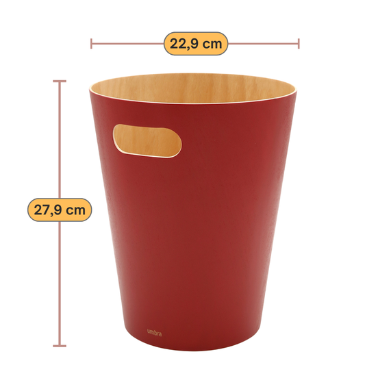 Umbra Holzabfalleimer Woodrow rot