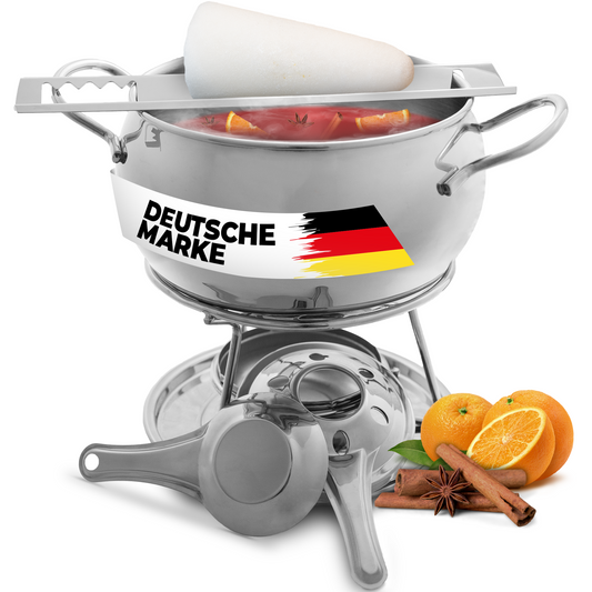 Feuerzangenbowle Set Edelstahl 1,5 Liter Feuerzange Glühwein Punsch Zuckerhut