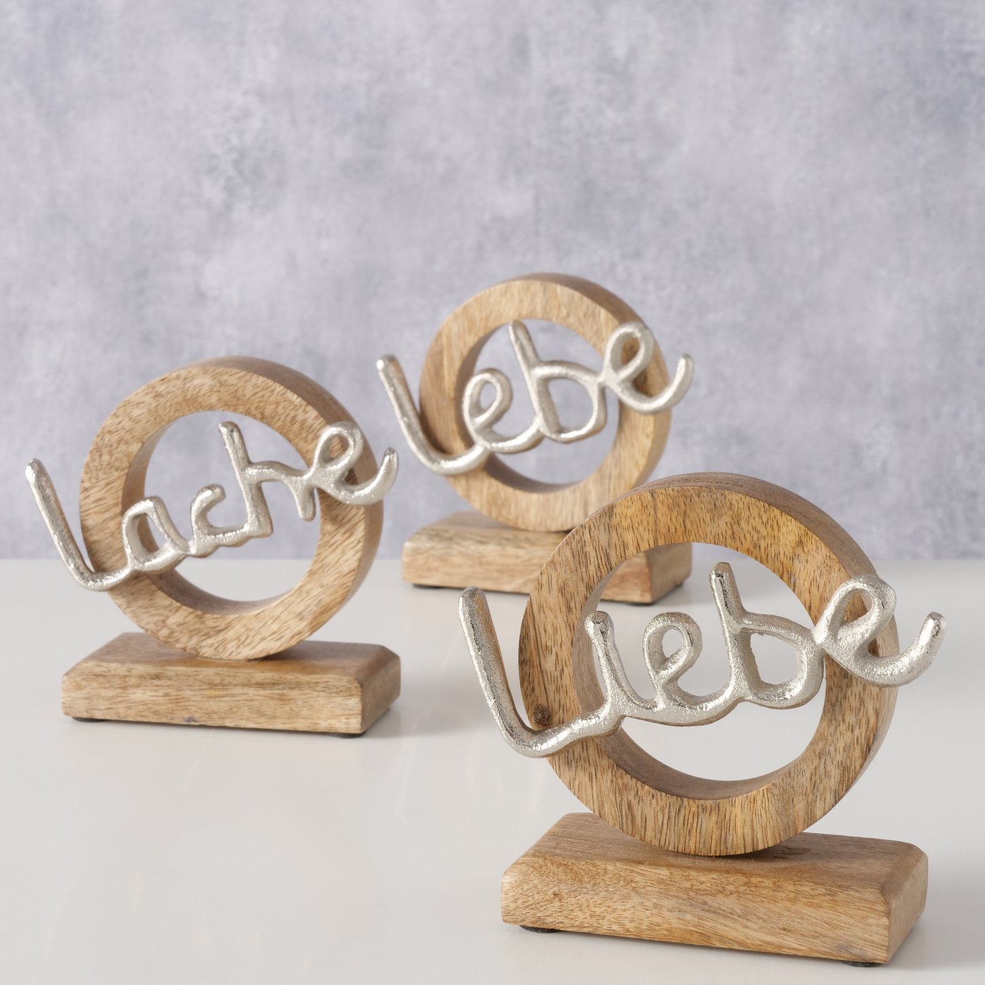 Topanbieter999 Schriftzug Liebe Lebe Lache 3er Set