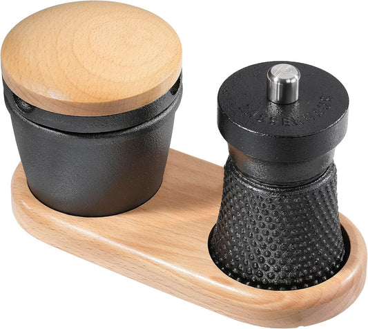 Zassenhaus WORKER Gourmet Set 3-piece Cast Iron Pepper Mill Ceramic Grinding Mechanism