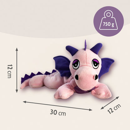 Habibi Plush Classic Wärmetier Glücksdrache rosa Kuscheltier Wärmekissen