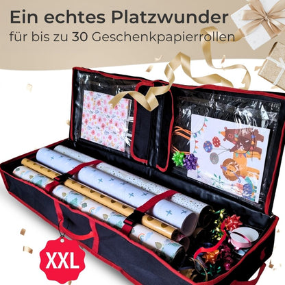 Aufbewahrungstasche Geschenkpapier 90 cm schwarz, Aufbewahrungsbox wasserabweisend, staubdicht