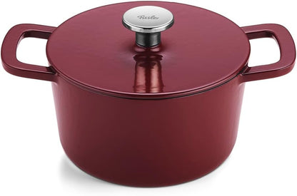 Fissler Moments Collection/Emaillierte Gusseisen-Bräter Ø 20 cm burgundrot
