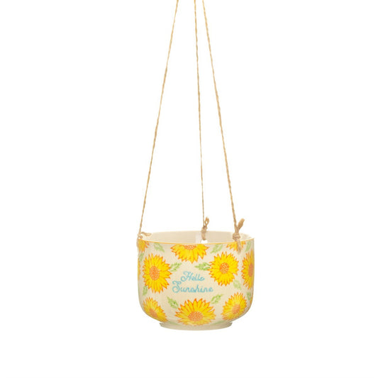 Sass and Belle Flowerpot for Hanging Plants Sunflowers "Hello Sunshine"