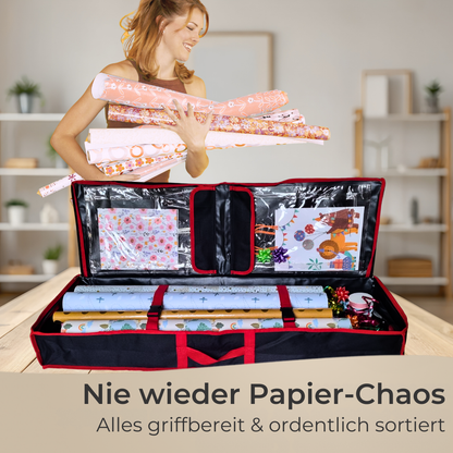 Aufbewahrungstasche Geschenkpapier 90 cm schwarz, Aufbewahrungsbox wasserabweisend, staubdicht