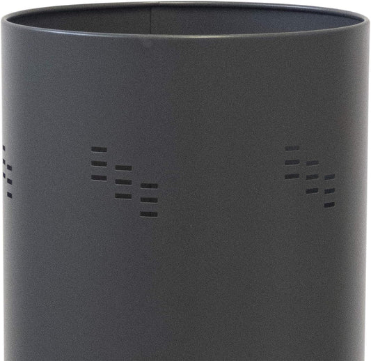 Kela Regenschirmständer Edelstahl, Regenschirm Halter mit Wasserauffangwanne, Höhe 50 cm, SWING, dunkelgrau