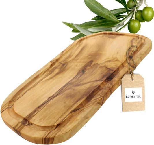 Hofmeister Schneidebrett 40 x 20 cm Olivenholz mit Saftrille