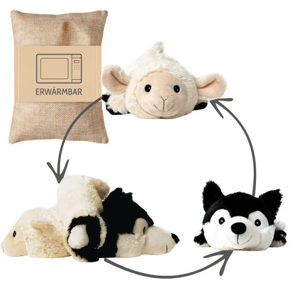 Habibi Plush Classic Wärmetier 1863 Wendetier Wolf/Schaf Stoffltier Wärmekissen