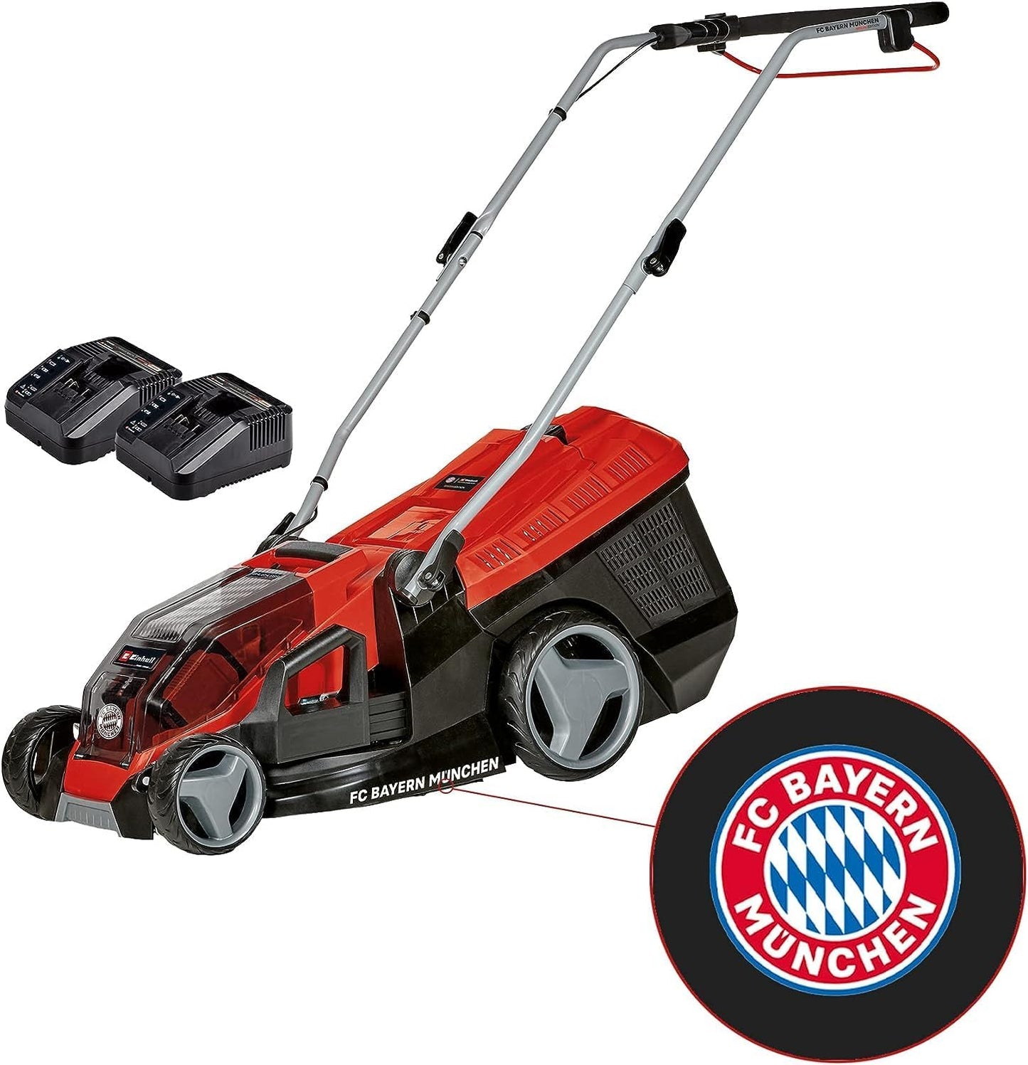 Einhell Akku-Rasenmäher FC Bayern 36 cm Schnittbreite bis 400 m² inkl. Akku
