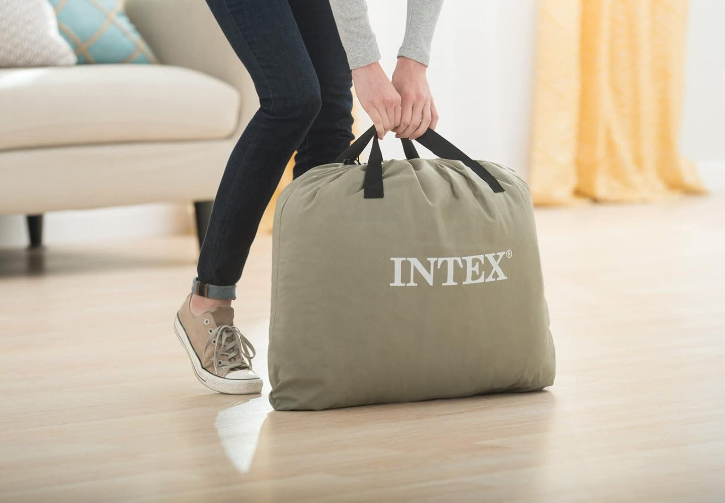 Intex Queen Comfort-Plüsch Luftbett Fiber-Tech RP 152x203x56cm, B-Ware