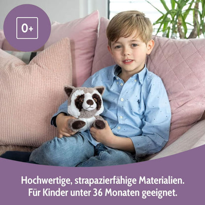 Habibi Plush Premium Wärmetier Waschbär herausnehmbares Körnerkissen Wärmekissen