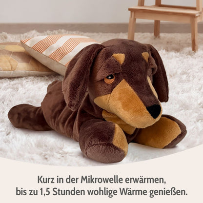 Habibi Plush Classic Wärmetier Dackel Kuscheltier Wärmekissen Wärmflasche