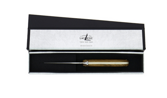Forge de Laguiole Taschenmesser 12 cm Mooreiche satiniert geschmiedet T14