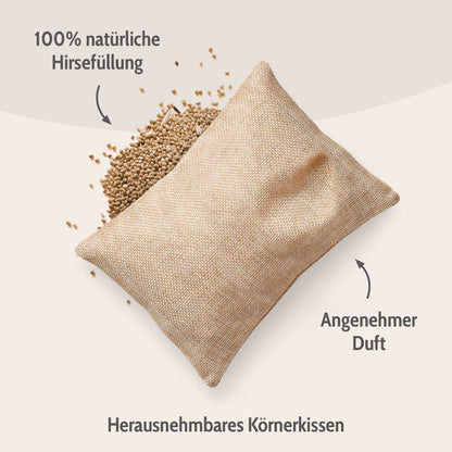 Habibi Plush Premium Wärmetier Igel Kuscheltier herausnehmbares Körnerkissen