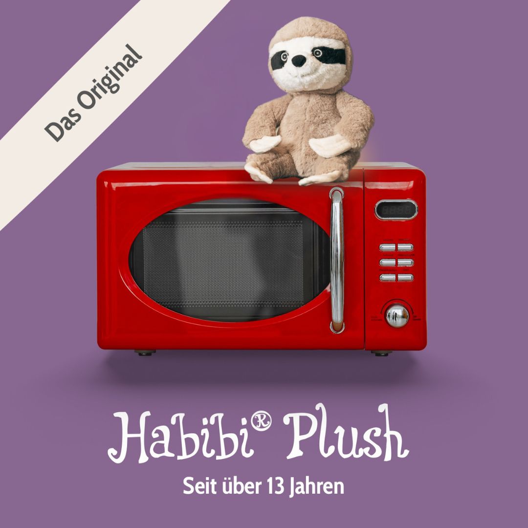 Habibi Plush Premium Wärmetier Faultier herausnehmbares Körnerkissen