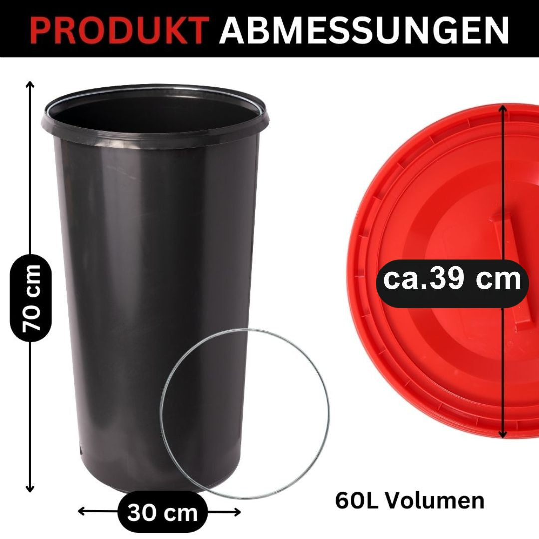 Gelber Sack Eimer Ständer Mülleimer Müllsackständer Sackeimer 60l Deckel - Ring