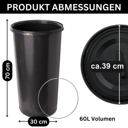 Gelber Sack Eimer Ständer Mülleimer Müllsackständer Sackeimer 60l Deckel - Ring