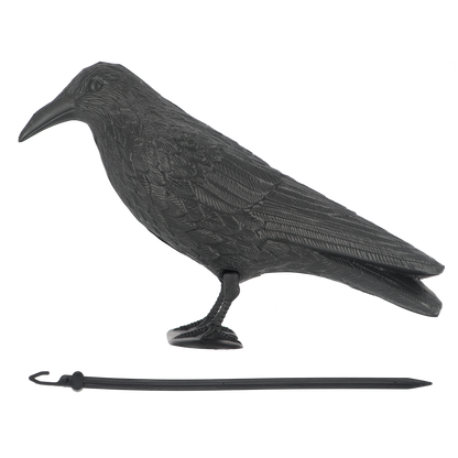 Esschert Crow Bird Repeller – realistic bird decoy to deter pigeons – weatherproof &amp; reusable – bird repellent for garden, balcony &amp; terrace