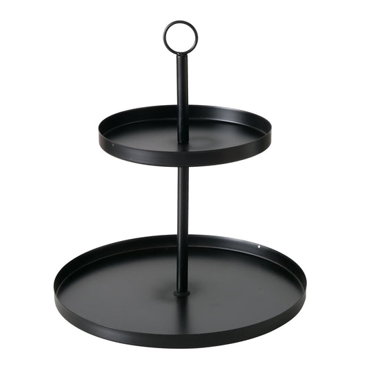 Deko-Etagere Stilvoller Dekoteller aus lackiertem Eisen Dekoaccessoire Wohndeko