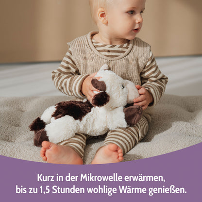 Habibi Plush Classic Wärmetier Kuh liegend Kuscheltier Wärmekissen Wärmflasche