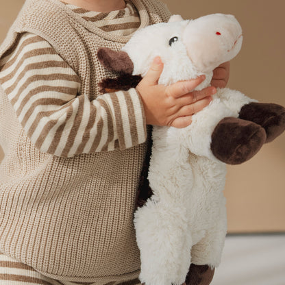 Habibi Plush Classic Wärmetier Kuh liegend Kuscheltier Wärmekissen Wärmflasche