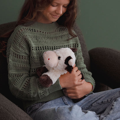 Habibi Plush Classic Wärmetier Kuh liegend Kuscheltier Wärmekissen Wärmflasche
