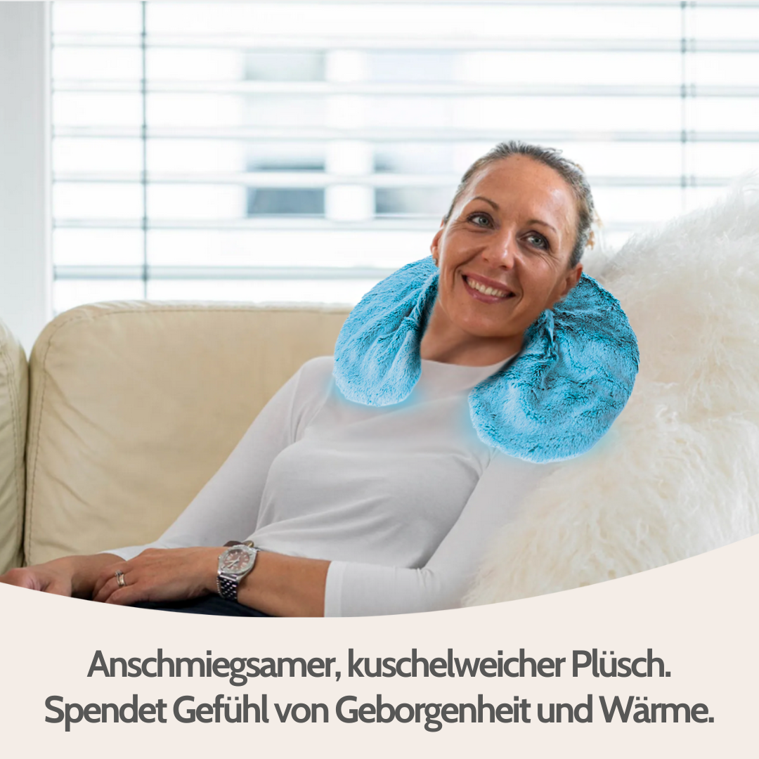 Habibi Plush Premium Nackenhörnchen eisblau Nacken- und Schulterwärmer