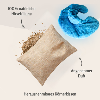 Habibi Plush Premium Nackenhörnchen eisblau Nacken- und Schulterwärmer