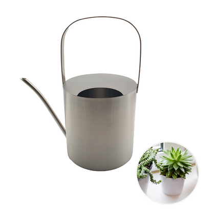 Gießkanne Edelstahl gebürstet 2,5 Liter Giesskanne Wasserkanne Blumen gießen
