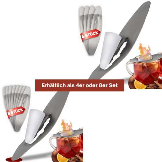 Kela Mini Sugar Tongs Picco - Fire Tongs - stainless steel - perfect for sugar cone - Feuerzangenbowle - 4 / 8 pieces