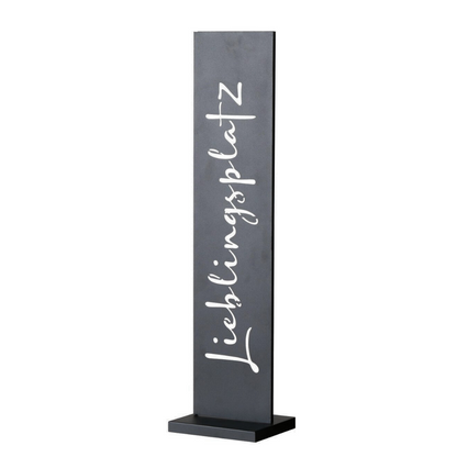 TA999 Dekoaufsteller aus Metall 77 cm Willkommen / Lieblingsplatz Haustürdeko