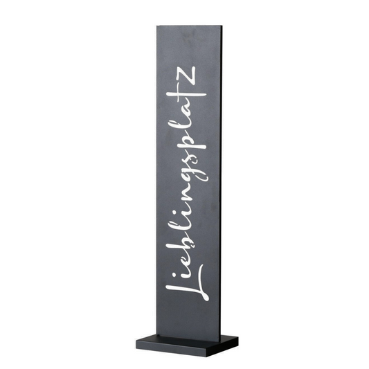 TA999 Dekoaufsteller mit Schriftzug Metall