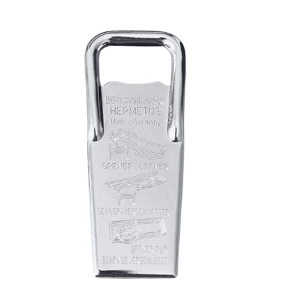 Flaschenöffner Hermetus 3-in-1 aus Stahl Variante einzeln und als 2er Set - 86x37x15 mm, Bierflaschen öffnen & schließen