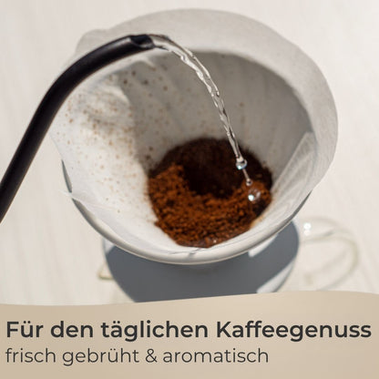 Kaffeefilter weiß Keramik Größe 4, Handfilter wiederverwendbar