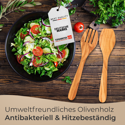Küchenhelfer Olivenholz- Kochbesteck Kochlöffel Pfannenwender Salatbesteck