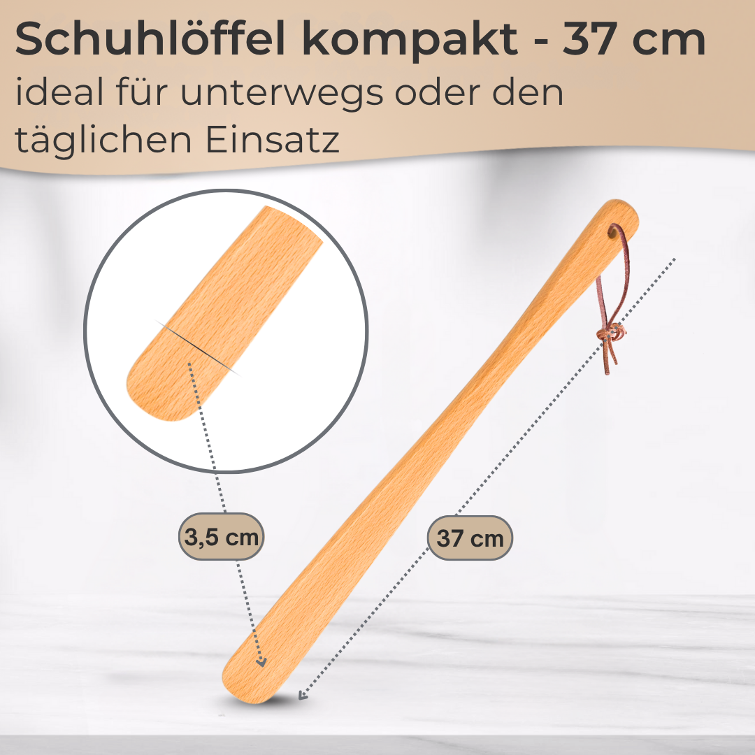 Schuhlöffel aus Buchenholz robuste Schuhanzieher Schuhanziehilfe