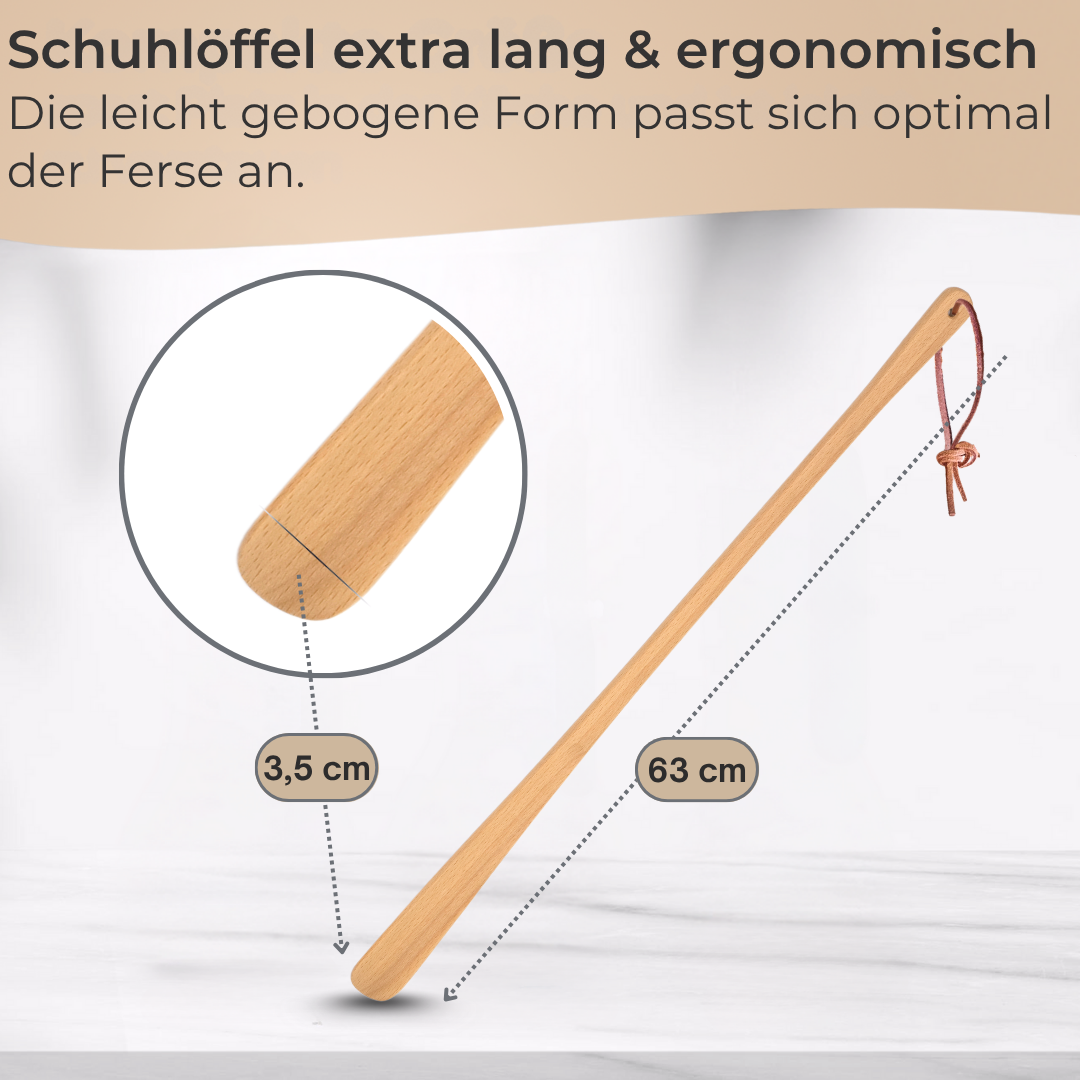 Schuhlöffel aus Buchenholz robuste Schuhanzieher Schuhanziehilfe